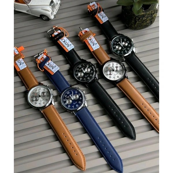 Buy 1 Get 1 Free Offer Trackon Budget Analog Quartz Watch – Premium Style at a Budget Price - Classic Tan