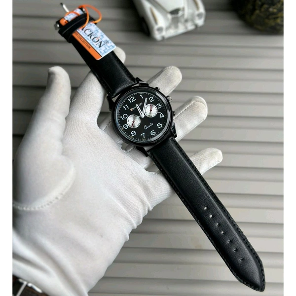 Buy 1 Get 1 Free Offer Trackon Budget Analog Quartz Watch β Premium Style at a Budget Price - Jet Black