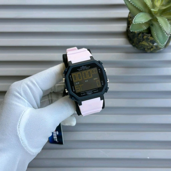 Forest Men’s Classic Analog Watch – Elegant Dial, Date Display – Formal & Casual Wear - Pink