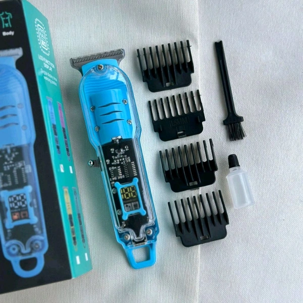 LT-808 Transparent Pro Hair Trimmer – Complete Haircut & Touch-Up Kit (Random color)
