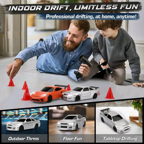 1:43 Scale High-Speed RC Drift Car – 4WD | 15+ KM/H | Full Drift Kit Included