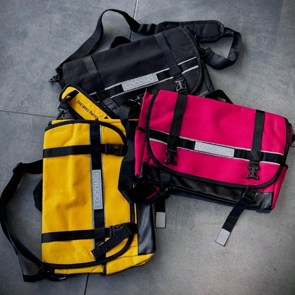 LOCOMG Urban Messenger Bag – Heavy-Duty, Weather-Resistant, Daily Carry Gear - Black