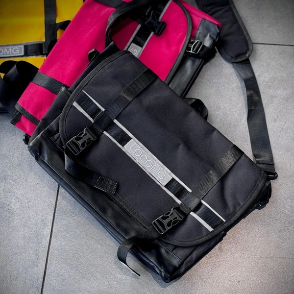 LOCOMG Urban Messenger Bag – Heavy-Duty, Weather-Resistant, Daily Carry Gear - Black