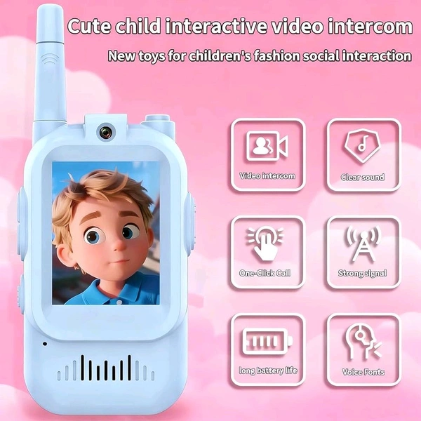 Kids Video Walkie Talkie Set | Real-Time Video & Voice | Rechargeable | Fun Outdoor Play Toy (2 pcs)