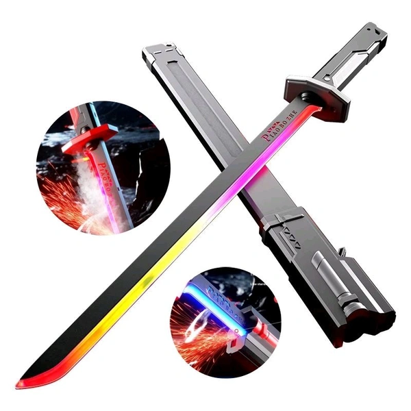Spark FX LED Katana Sword – Lights, Sparks & Battle Sound!
 - Black