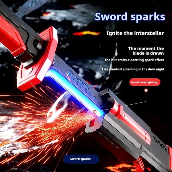 Spark FX LED Katana Sword – Lights, Sparks & Battle Sound!
 - Black