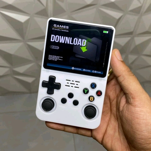 New R36S Retro Handheld Video Game Console 3.5 inch Retro Handheld Video Games Consoles Built-in Rechargeable Battery Portable Style Preinstalled Hand Held Game Consoles (Multicolour) - White, Blue