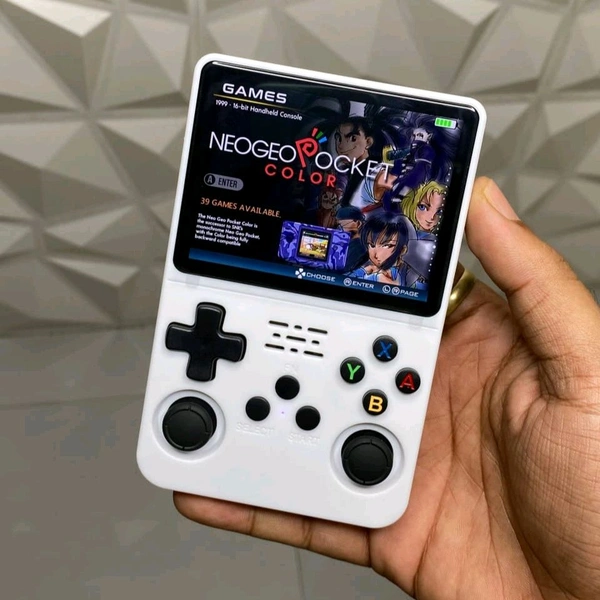 New R36S Retro Handheld Video Game Console 3.5 inch Retro Handheld Video Games Consoles Built-in Rechargeable Battery Portable Style Preinstalled Hand Held Game Consoles (Multicolour) - White, Blue