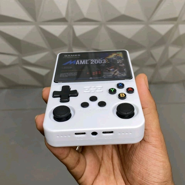 New R36S Retro Handheld Video Game Console 3.5 inch Retro Handheld Video Games Consoles Built-in Rechargeable Battery Portable Style Preinstalled Hand Held Game Consoles (Multicolour) - White, Blue