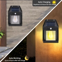 Wireless Motion Sensor Solar Wall Sconce Waterproof Wall Lantern - 6