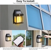 Wireless Motion Sensor Solar Wall Sconce Waterproof Wall Lantern - 6