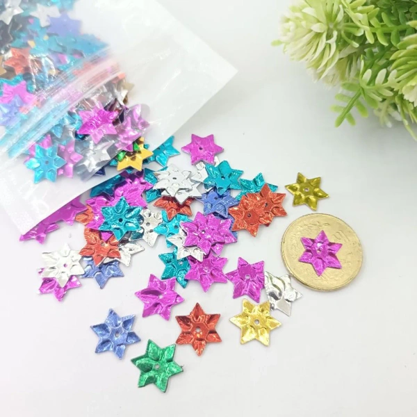 CraftParty 200pcs+ Mix Color Stars Sequins
