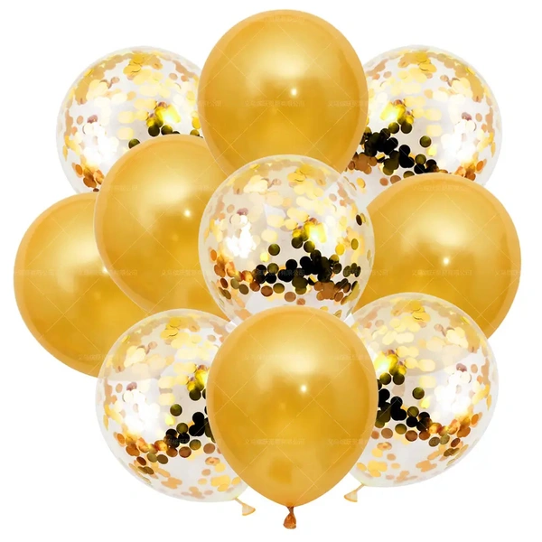 10pc Golden theme balloon Bouqet for decoration