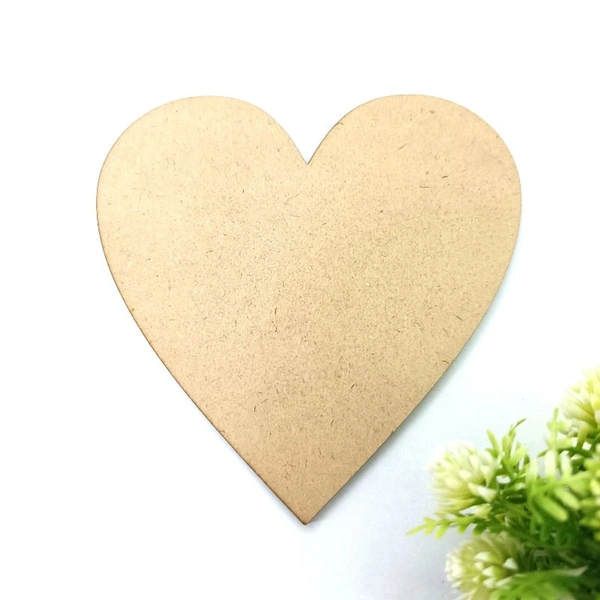 Heart MDF Boards For Art And Craft, Wood Heart MDF Sheets For Craft Work, DIY MDF Cutouts , 3mm Thickness - 8 inch