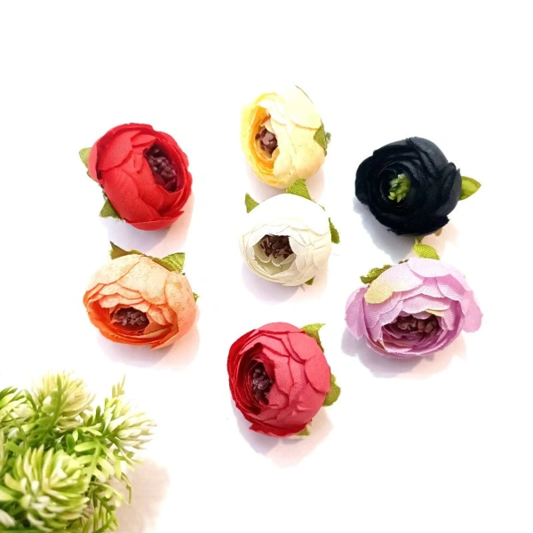 [Pack of 20pcs] Artificial Peony/Peone Head Rose Flowers - Perfect For Home Decoration, Pooja Thali, Festival And Events Decoration And Craft