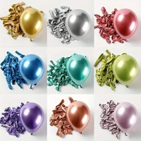 30pcs, 10-inch Metal Chrome Balloons, Party Balloons, For Birthday Party Decorations, Wedding Decor, Chrismas Decor, Outdoor Party Decor,room Decor. - Golden