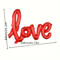 CraftParty Love Foil Balloon, Birthday Decoration, Party, Love Aluminum Foil Balloon - 32 inch - Silver