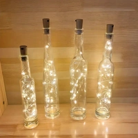 CraftParty 1pcs,  20 led Bottle Light, 2m/7.2ft Cork Lights Wine Bottle String Lights For Party Festival, Decorations