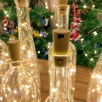 CraftParty 1pcs,  20 led Bottle Light, 2m/7.2ft Cork Lights Wine Bottle String Lights For Party Festival, Decorations