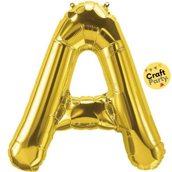 CraftParty 16 Inch Golden Foil Alphabets A-Z - Choose Your Alphabets - Customize As Required - F
