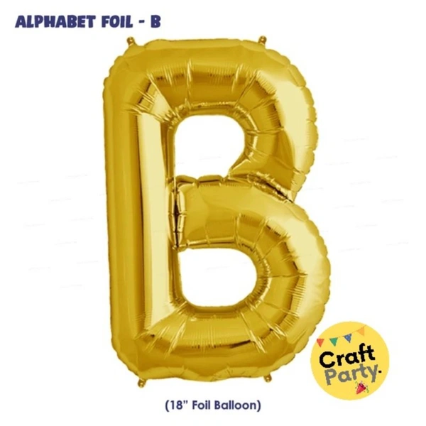 CraftParty 16 Inch Golden Foil Alphabets A-Z - Choose Your Alphabets - Customize As Required - F