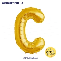 CraftParty 16 Inch Golden Foil Alphabets A-Z - Choose Your Alphabets - Customize As Required - F