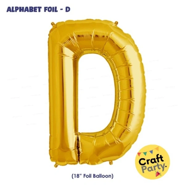 CraftParty 16 Inch Golden Foil Alphabets A-Z - Choose Your Alphabets - Customize As Required - F