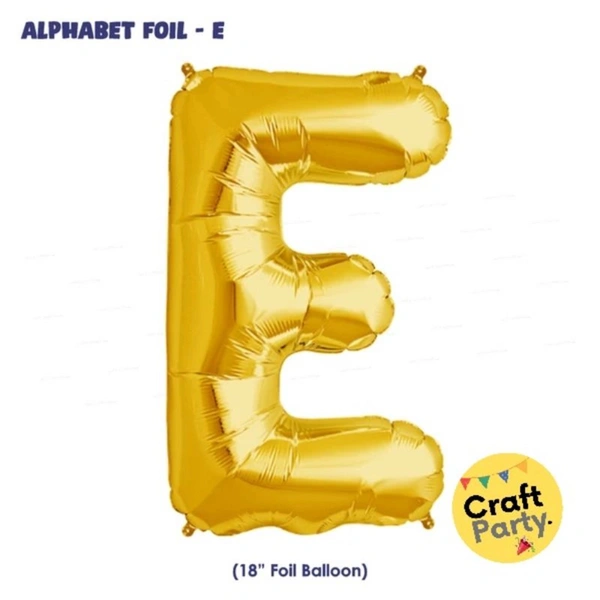 CraftParty 16 Inch Golden Foil Alphabets A-Z - Choose Your Alphabets - Customize As Required - F