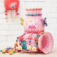 150+ Pcs Colourful Wooden Beads Threading Wooden Beads Round Craft Beads Natural Wooden Beads