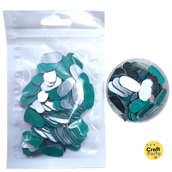 [100+ Pieces] 10mm Rounded Oval Shaped Glass Mirrors