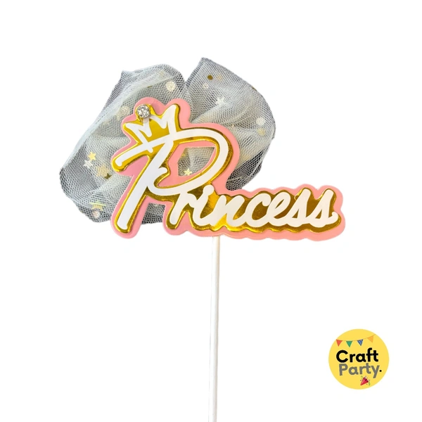 CraftParty Princess Topper Tag for cake decoration, party and fun