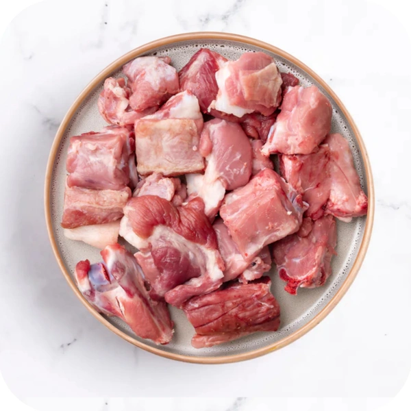 Boneless Mutton (Medium Pcs) - 500 Gm