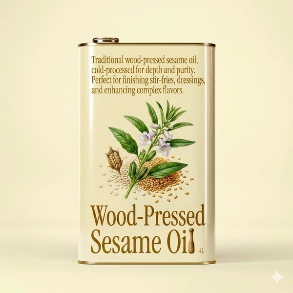 Wood-Pressed Sesame Oil