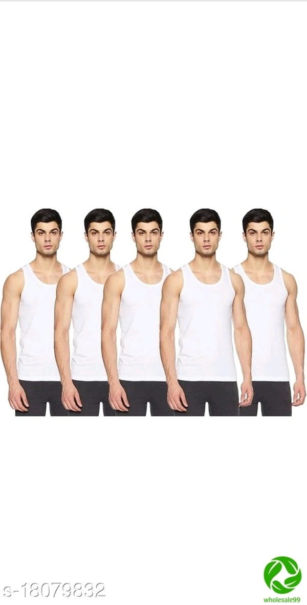 STYLISH VEST FOR MENS(PACK OF 5) - XS, white, 5