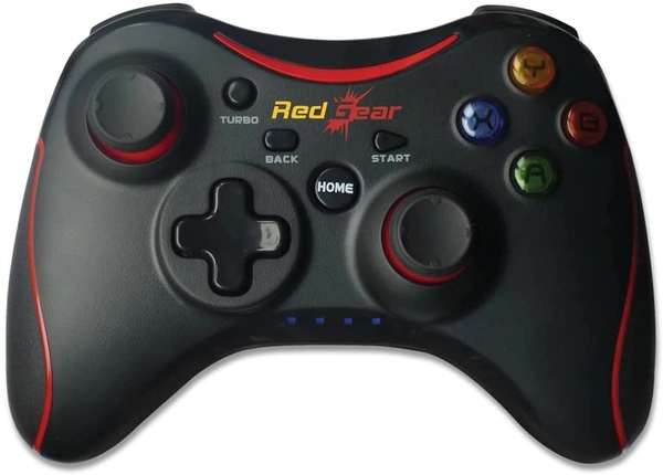 Redgear Pro Wireless Gamepad with 2.4GHz Wireless Technology, Integrated Dual Intensity Motor, Illuminated Keys for PC(Compatible with Windows 7/8/8.1/10 only) - Black