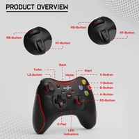 Redgear Pro Wireless Gamepad with 2.4GHz Wireless Technology, Integrated Dual Intensity Motor, Illuminated Keys for PC(Compatible with Windows 7/8/8.1/10 only) - Black