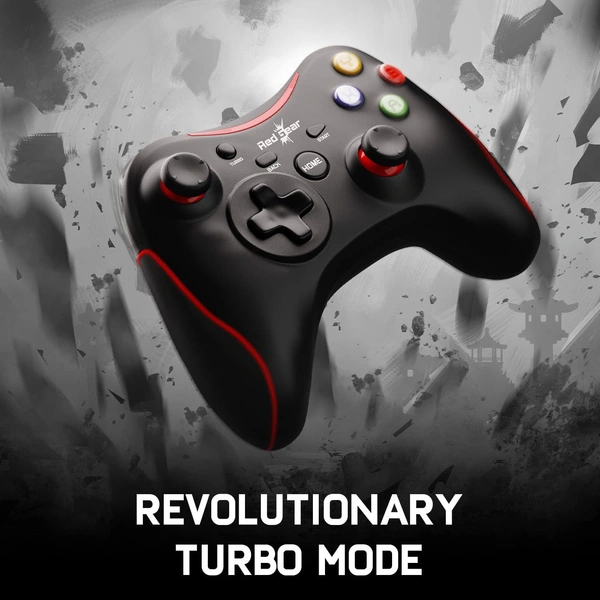 Redgear Pro Wireless Gamepad with 2.4GHz Wireless Technology, Integrated Dual Intensity Motor, Illuminated Keys for PC(Compatible with Windows 7/8/8.1/10 only) - Black