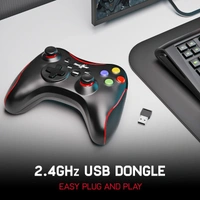 Redgear Pro Wireless Gamepad with 2.4GHz Wireless Technology, Integrated Dual Intensity Motor, Illuminated Keys for PC(Compatible with Windows 7/8/8.1/10 only) - Black