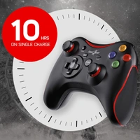 Redgear Pro Wireless Gamepad with 2.4GHz Wireless Technology, Integrated Dual Intensity Motor, Illuminated Keys for PC(Compatible with Windows 7/8/8.1/10 only) - Black