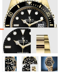 Rolex Submariner Yellow Gold Black Dial (Refurbished - Festival