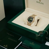 Luxury Watch Yellow Gold Green Dial 212 (Refurbished) - Gold