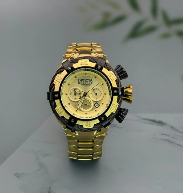 *Invicta Reserve Thunderbolt 56mm Full golden dial*