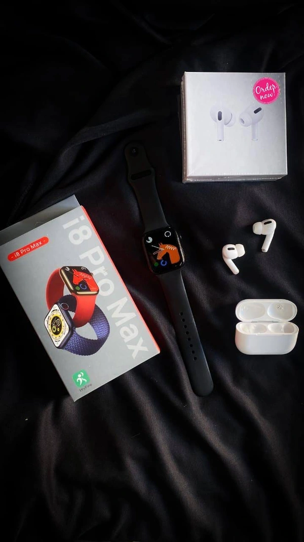 I8 Pro Max ( Series 8) With Airpods 2 Pro Tws* - Black