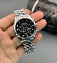 Rolex Oyster Perpetual " UNIQUE VERSION" Black Dial .* - Silver