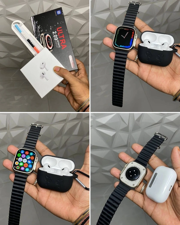 T10 ultra Ocean straps + Airpord tws +* ๐ฅ๐ฅ - White