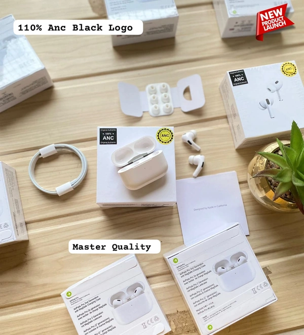 APPLE AIRPODS PRO 2nd Generation MADE IN USA WITH STEM VOLUME CONT - White