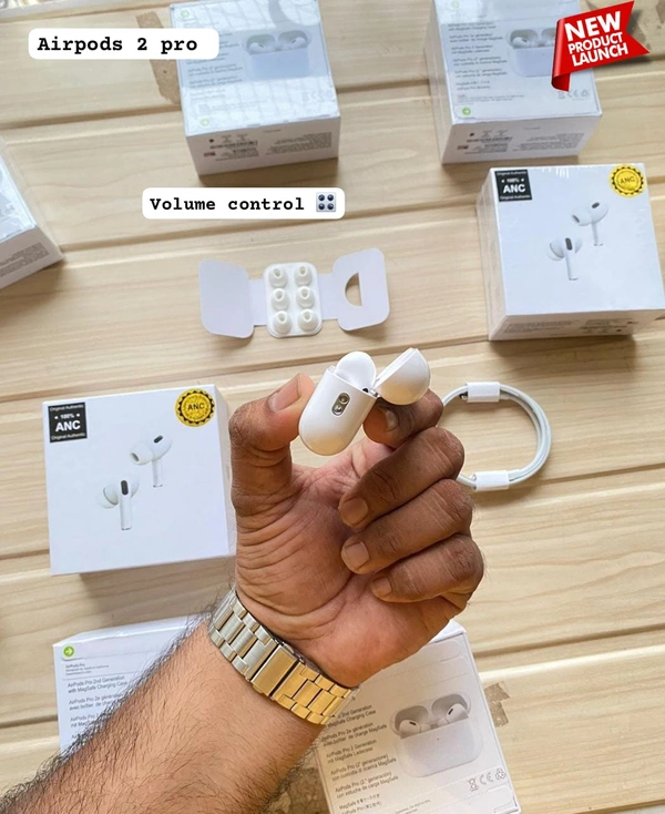 APPLE AIRPODS PRO 2nd Generation MADE IN USA WITH STEM VOLUME CONT - White