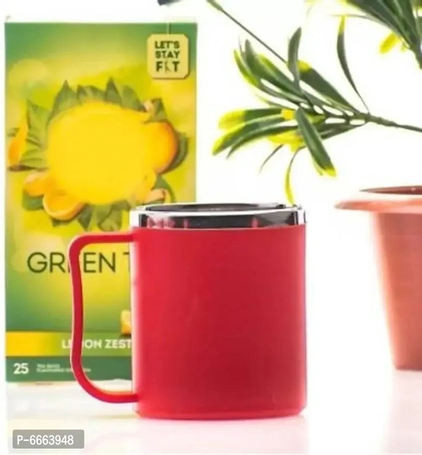 Plastic Tea- Coffee Lovers First Choice Stainless Steel insulated Tharmoware Tea Cup /Coffee Mug /Coffee Cup (Red Pack Of 1)