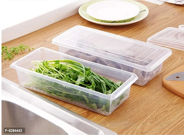 Stylish Fancy Food Storage Containers With removable Drain Plate And Lid Pack Of 2