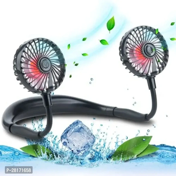 Portable Neck Fan Hand Free Personal Neckband Fan Rechargeable 